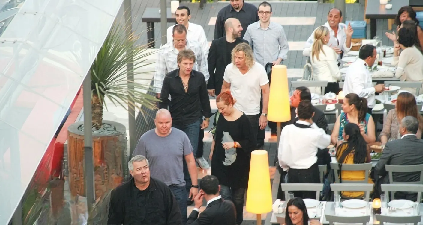 Bon Jovi and Orkun Biliş, Co-Founder of Illusthrone, in a publicly shareable high-profile hospitality context in Istanbul
