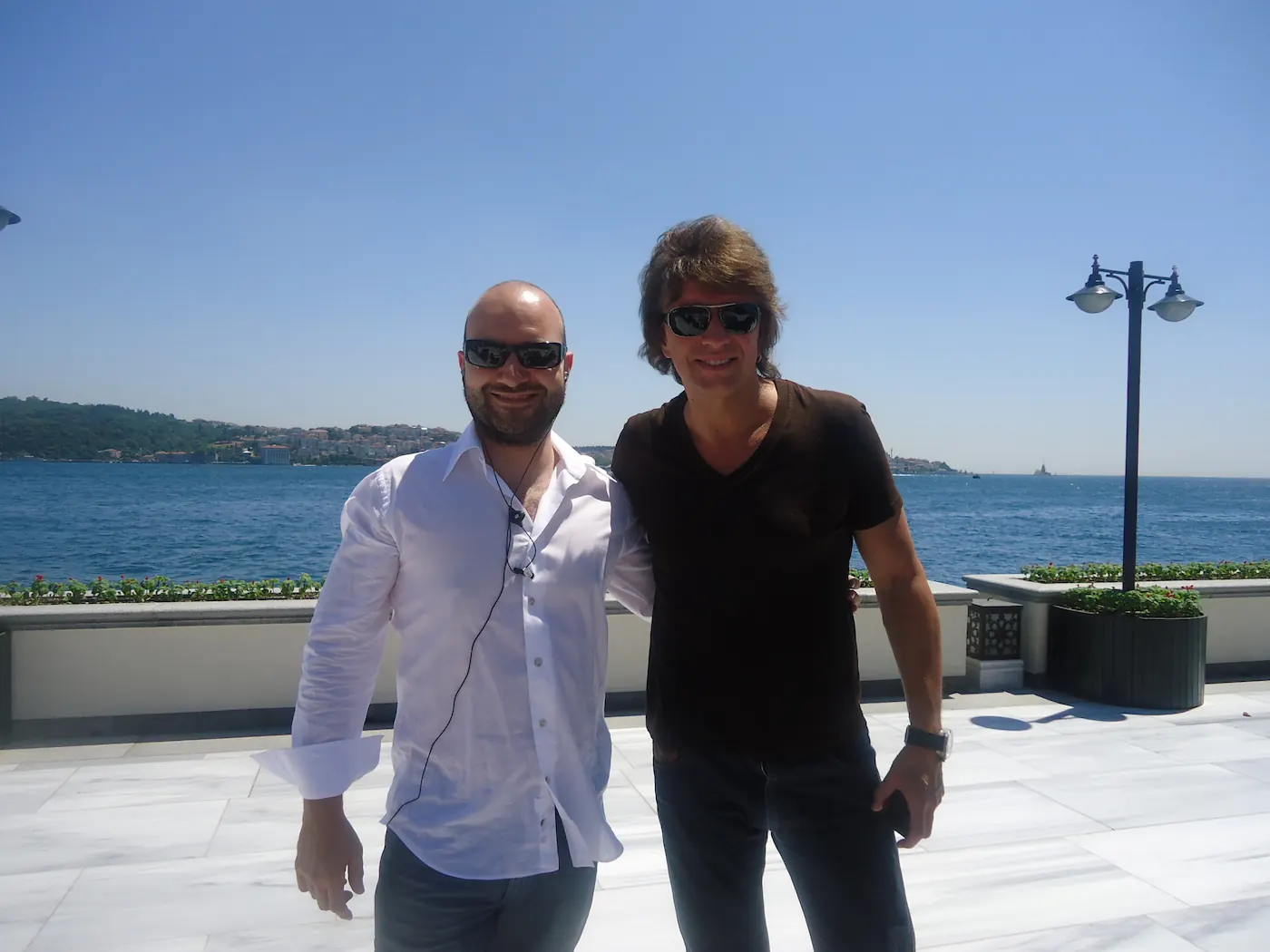 Richie Sambora and Orkun Biliş, Co-Founder of Illusthrone, in a publicly shareable high-profile hospitality context in Istanbul