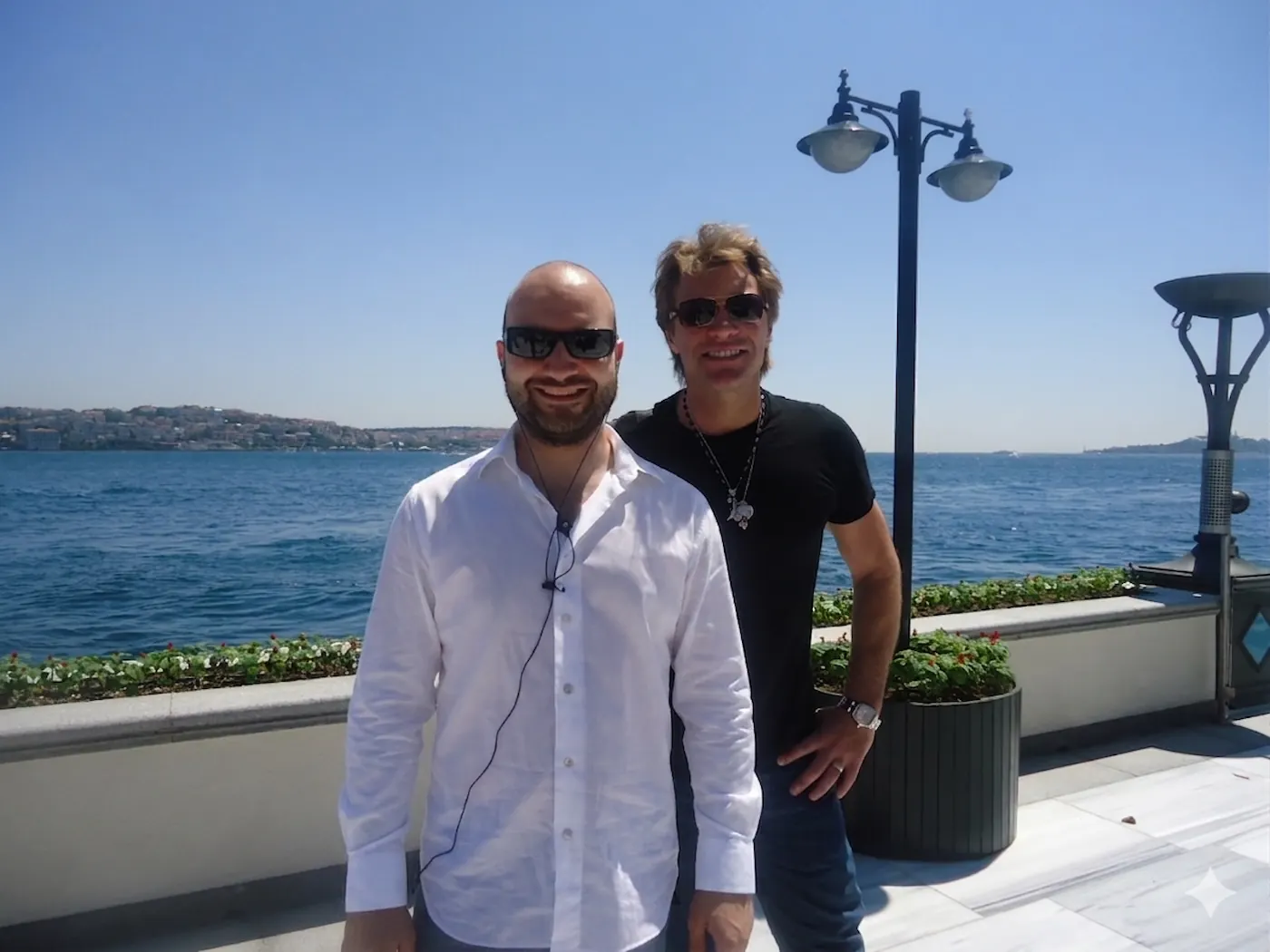 Jon Bon Jovi and Orkun Biliş, Co-Founder of Illusthrone, in a publicly shareable high-profile hospitality context in Istanbul
