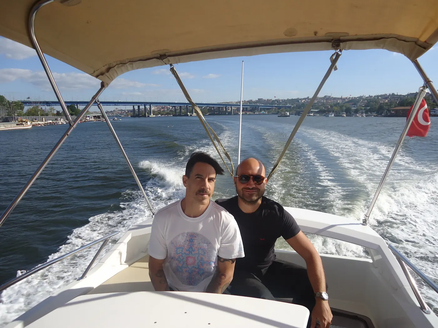 Anthony Kiedis and Orkun Biliş, Co-Founder of Illusthrone, in a publicly shareable high-profile hospitality context in Istanbul